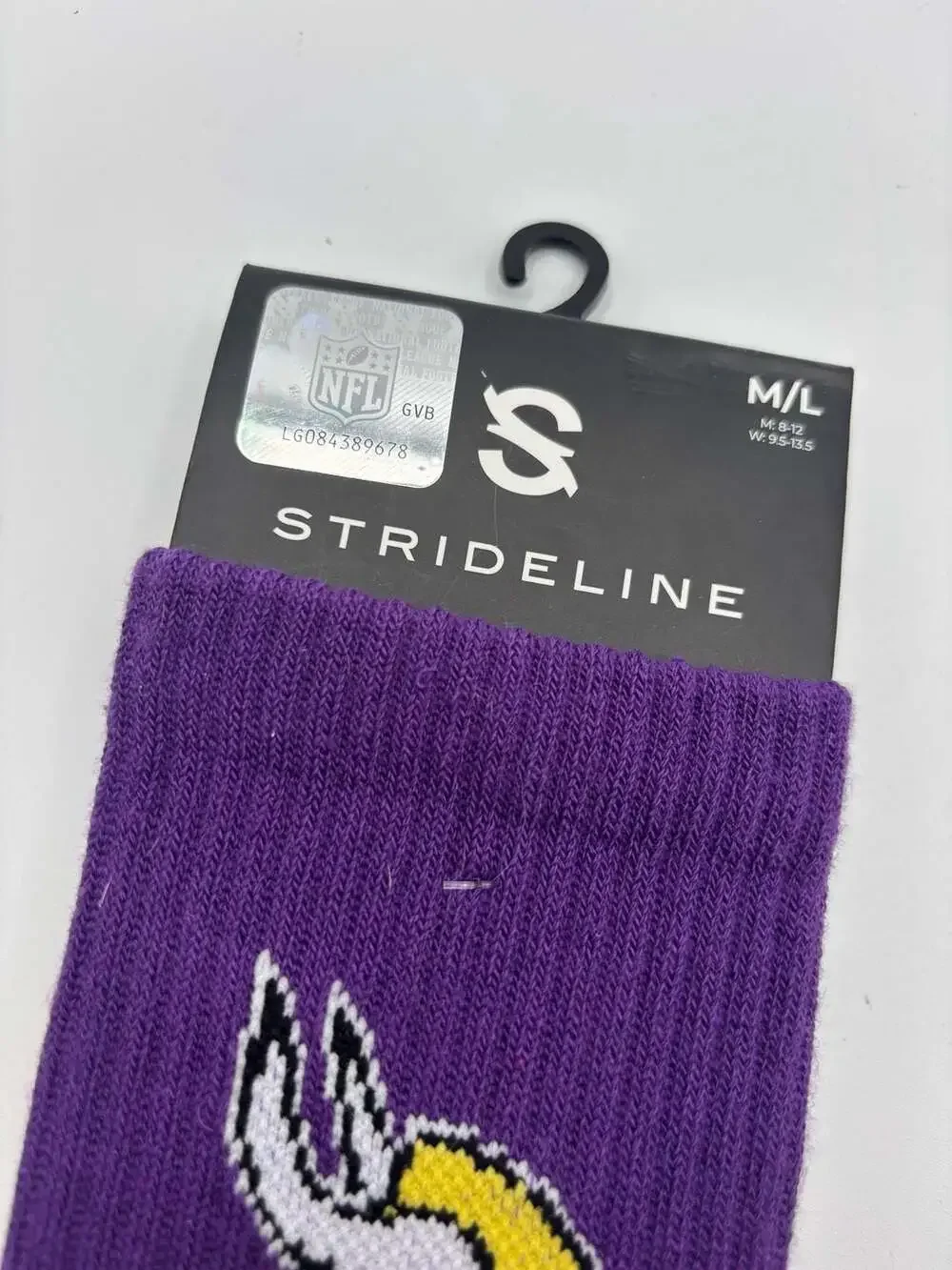 Strideline Minnesota Vikings NFL Crew Socks, Size M/L